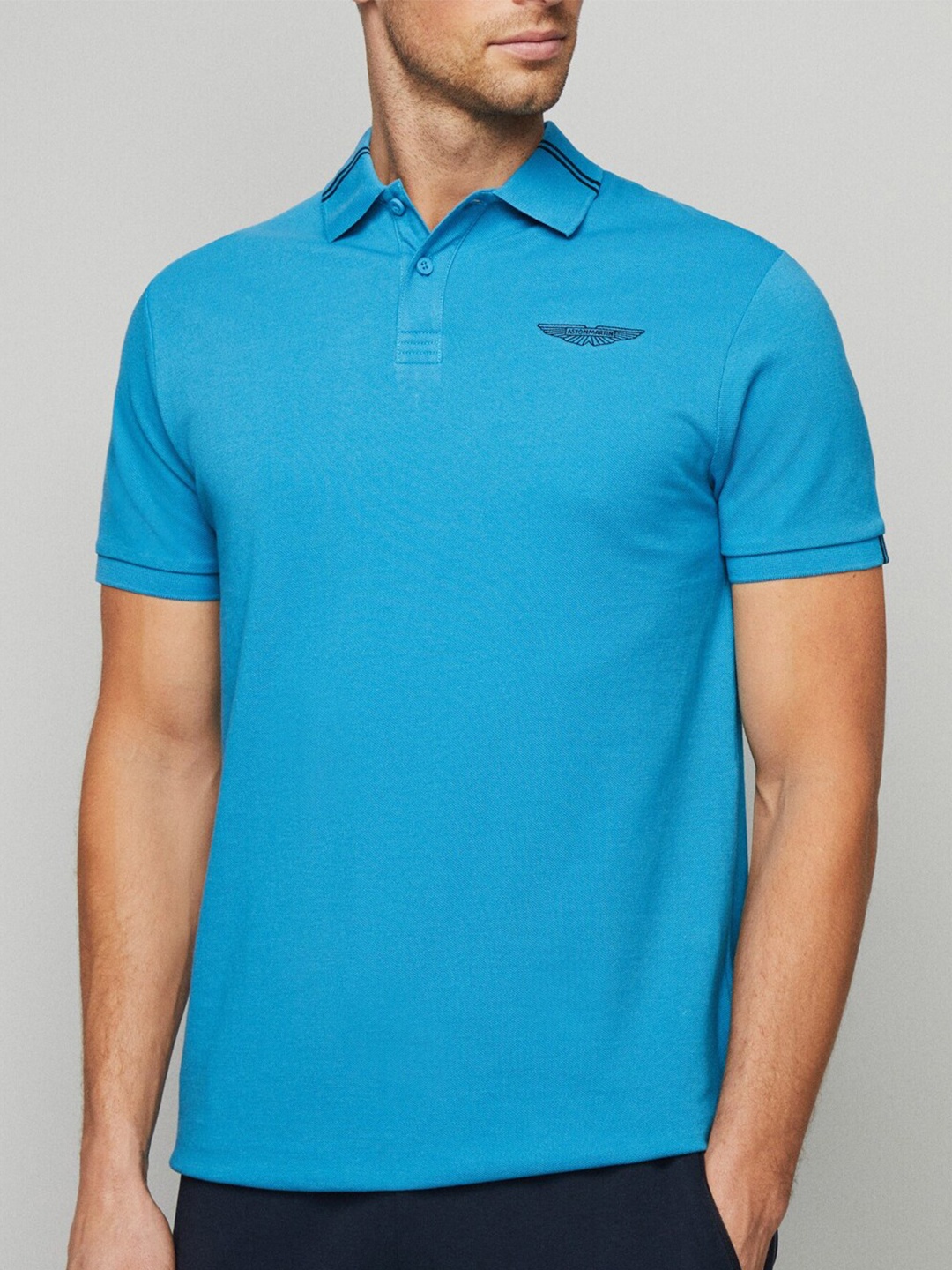 

HACKETT LONDON Polo Collar Short sleeves Cotton T-shirt, Blue