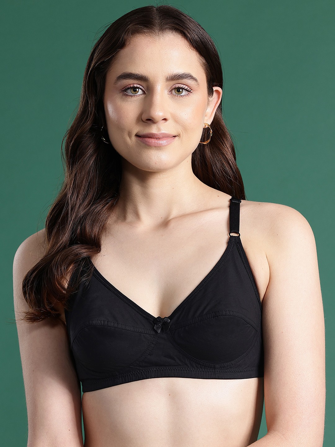 

DressBerry Non Padded Full Coverage Pure Cotton Bra DB-DAILY-03, Black