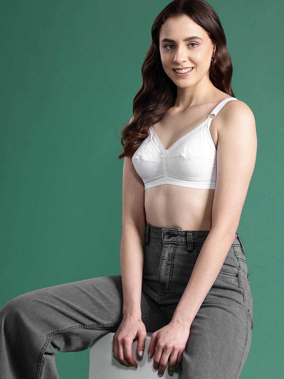 

DressBerry Non Padded Full Coverage Pure Cotton Bra DB-SHARMILA-01, White