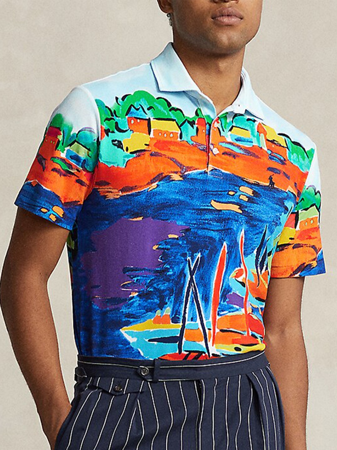

Polo Ralph Lauren Printed Slim-Fit T-shirt, Blue