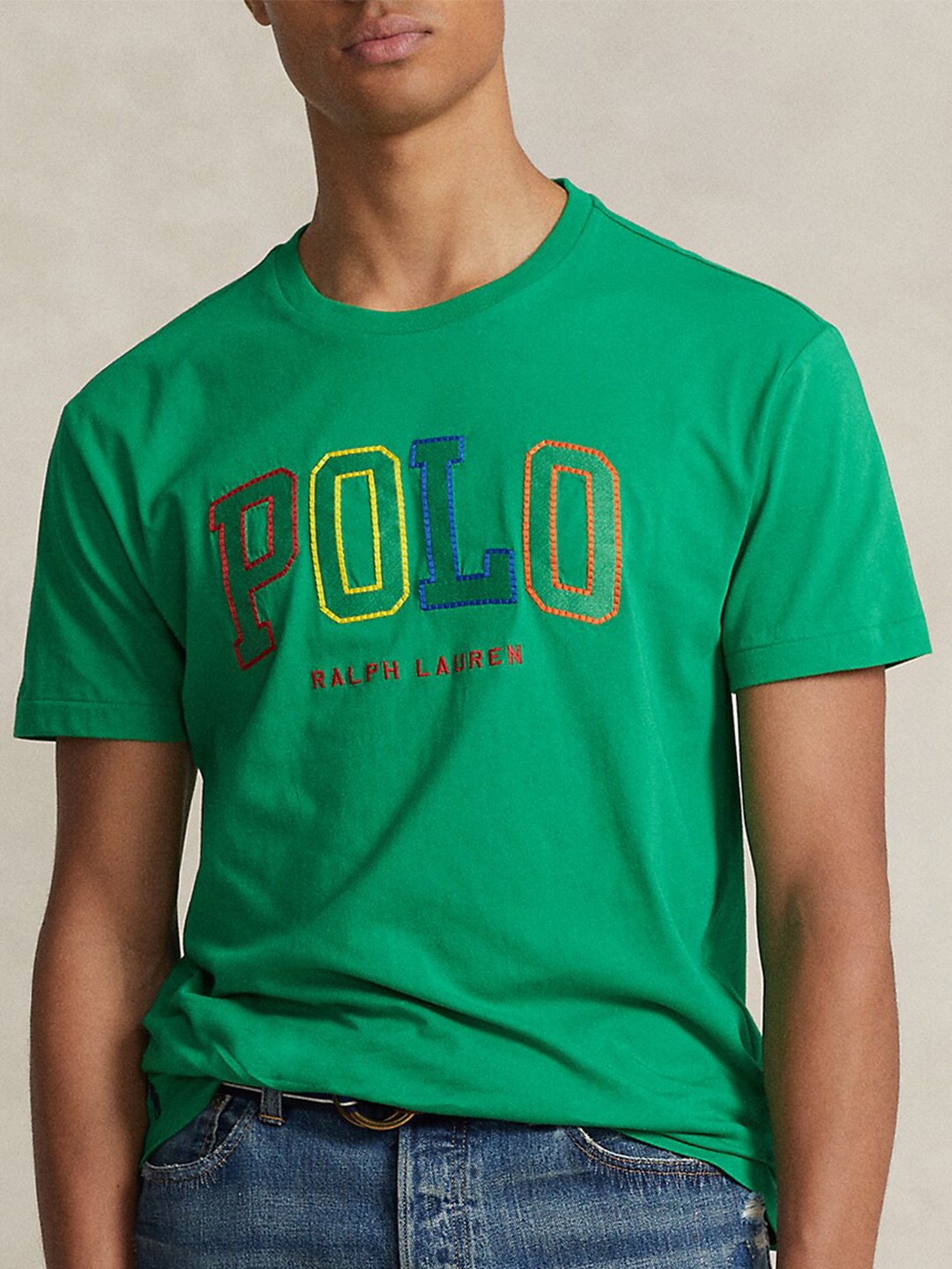 

Polo Ralph Lauren Brand Logo Printed Cotton T-shirt, Green