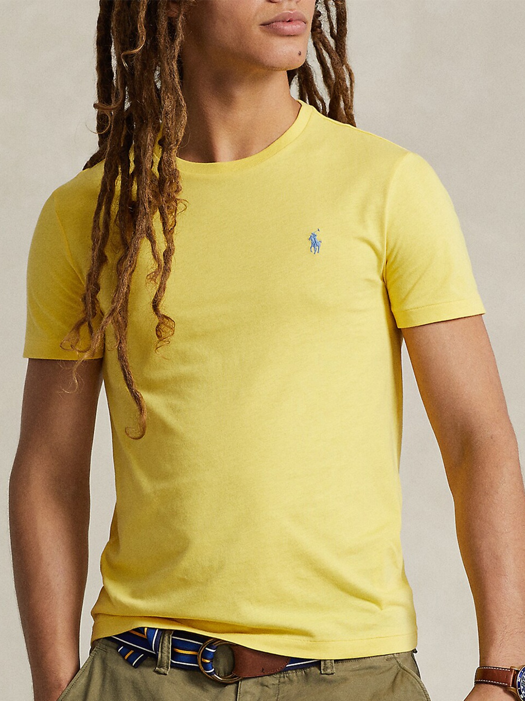 

Polo Ralph Lauren Round Neck Slim-Fit Cotton T-Shirt, Yellow