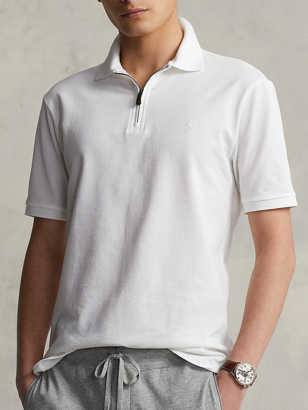 

Polo Ralph Lauren Custom Polo Collar Cotton Slim-Fit T-shirt, White