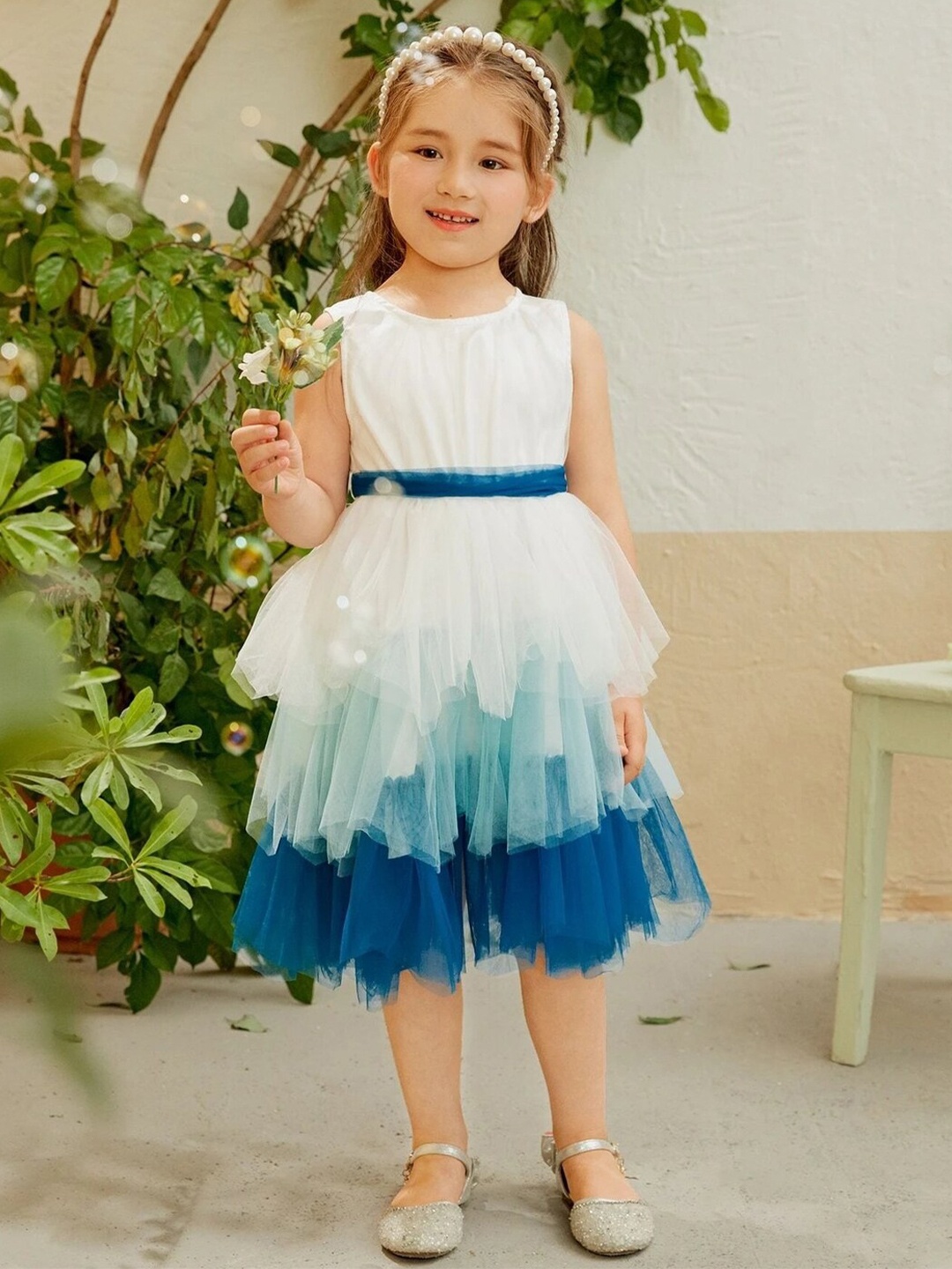 

BAESD Girls Fit & Flare Dress, Blue