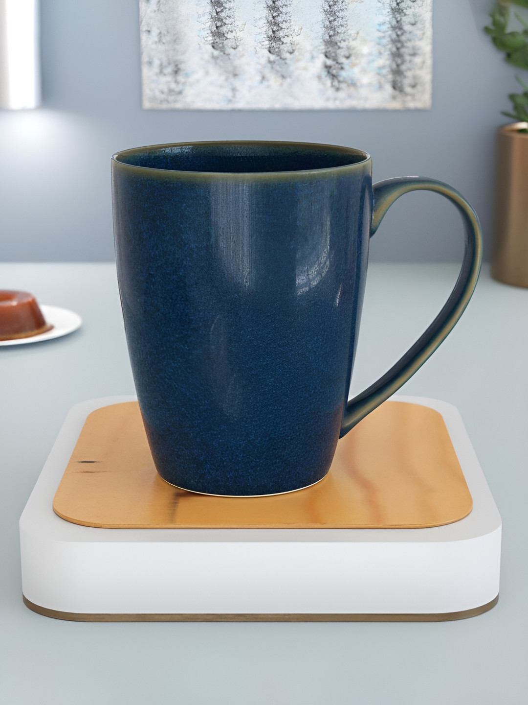 

The Earth Store Galaxy Blue Microwave Safe Ceramic Glossy Mug 340 ml
