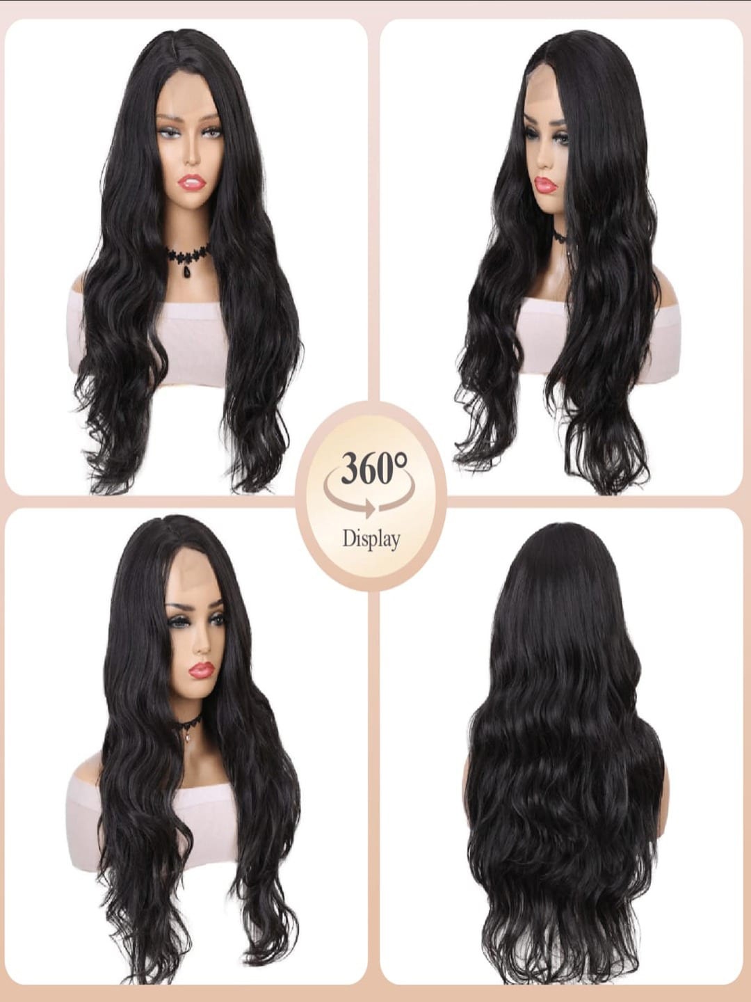 

Krelin Wavy Wig Hair Extension - Black