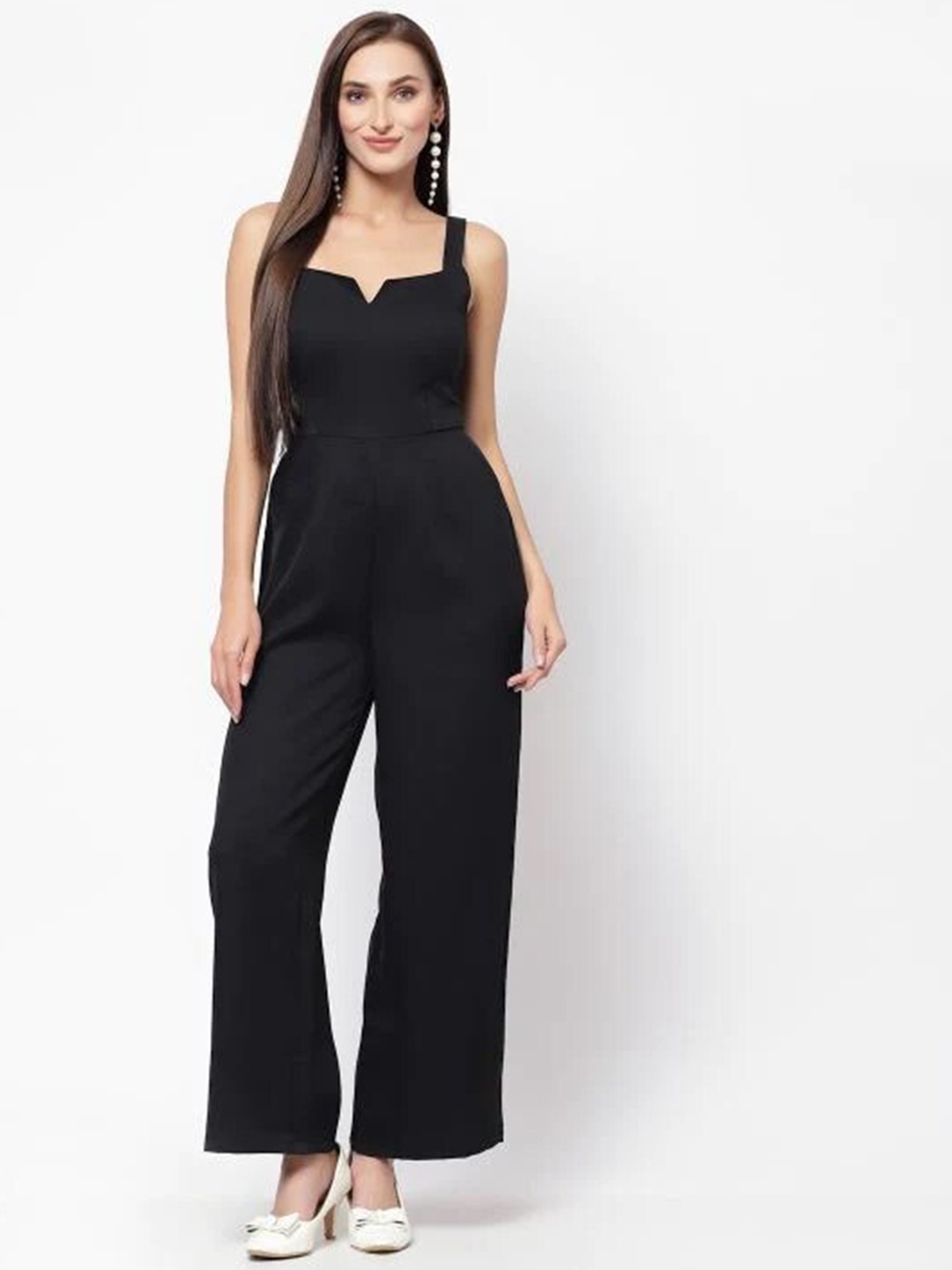 

BELAVINE Sleeveless Basic Jumpsuit, Black