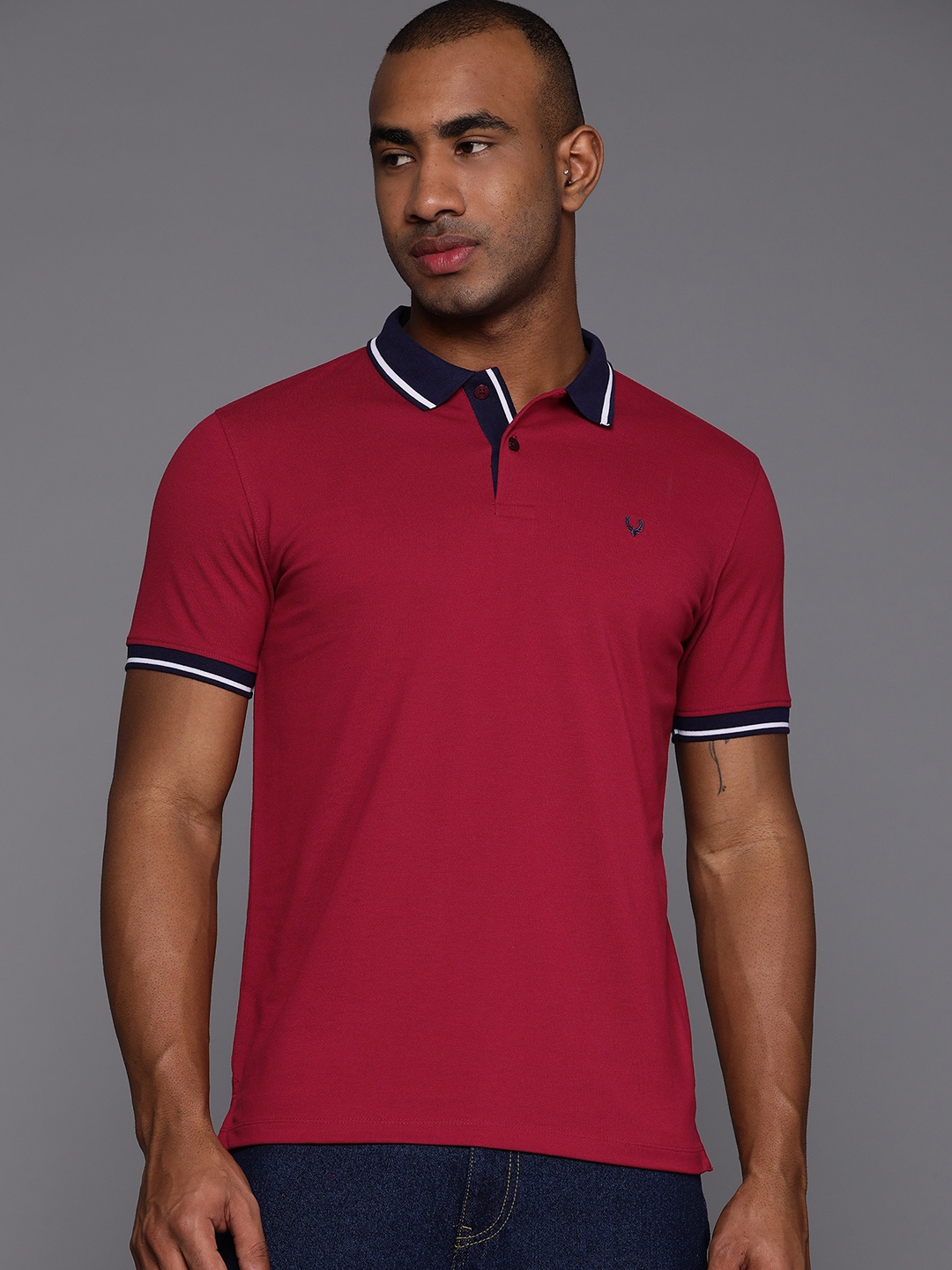 

Allen Solly Polo Collar Regular Fit T-shirt, Maroon