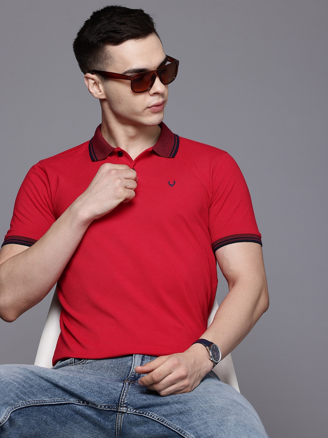 

Allen Solly Polo Collar T-shirt, Red