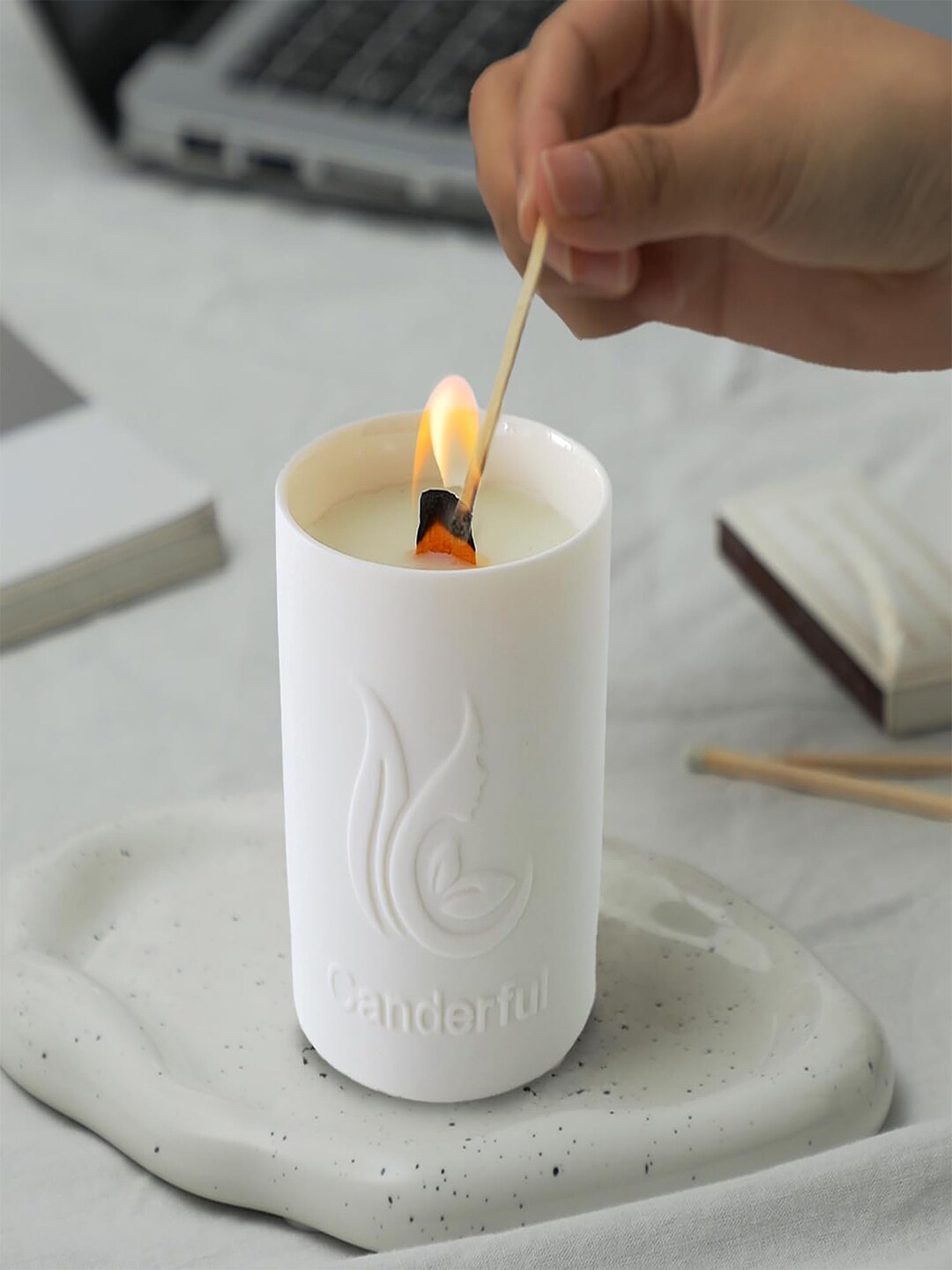 

Kuber Industries White 1 piece Pillar Candle