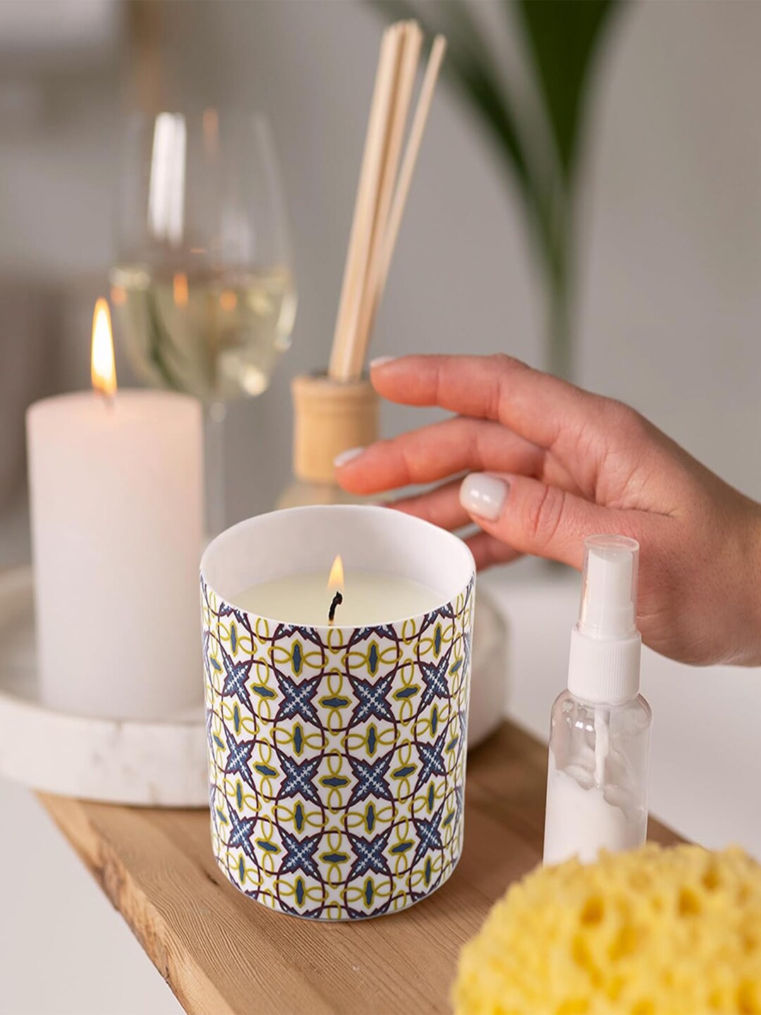 

Kuber Industries Fragrance Candle, Blue