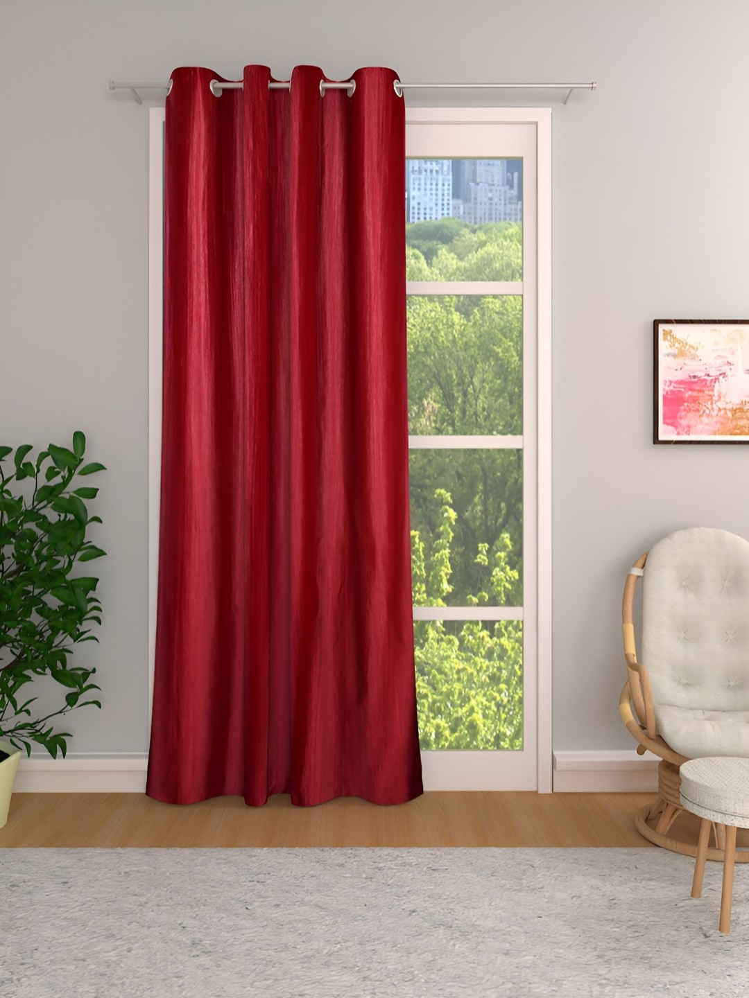 

Aura Red Room Darkening Door Curtain