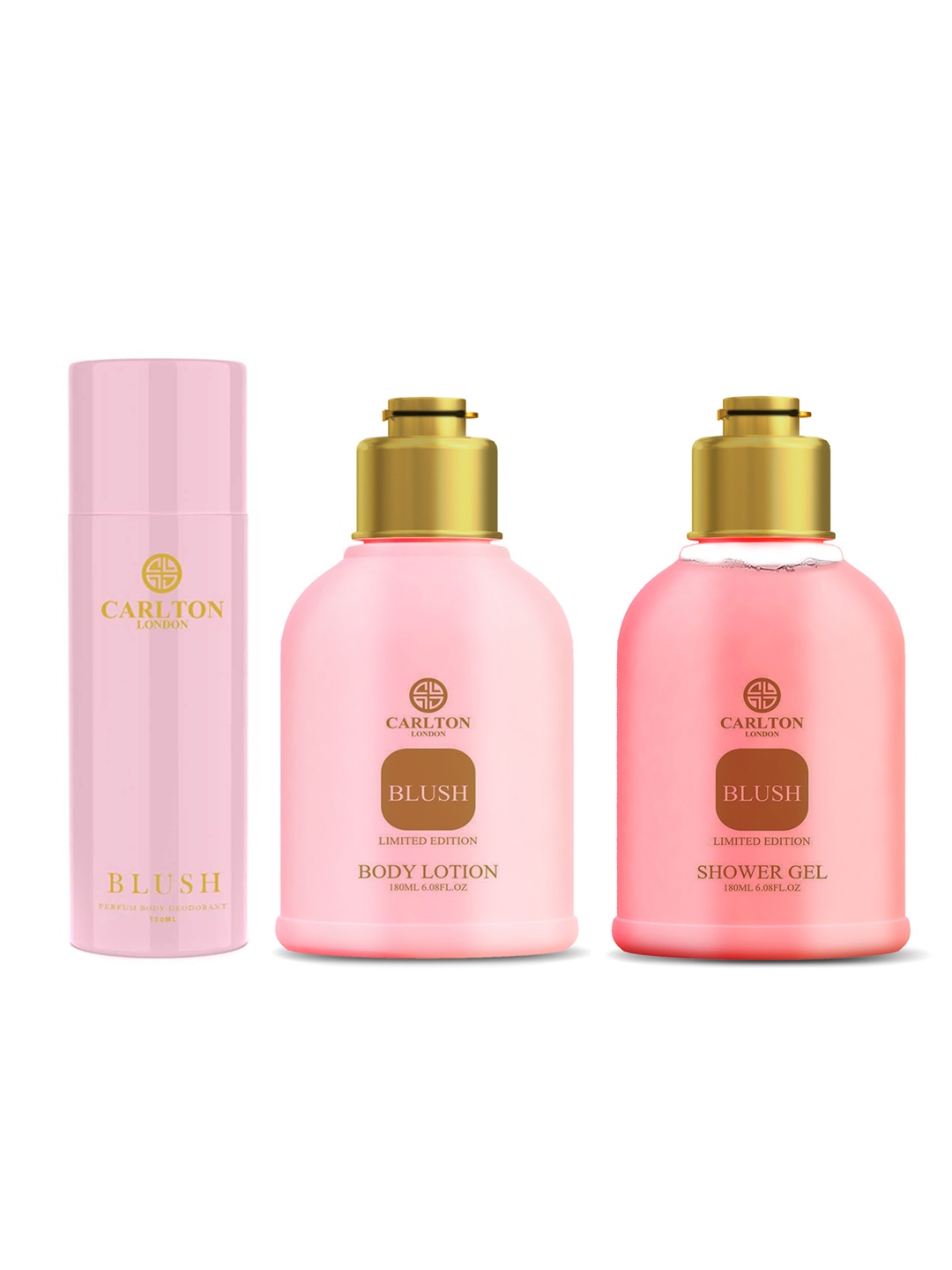 

Carlton London Women Blush Bath & Body Combo - Deodorant + Shower Gel + Body Lotion, Pink
