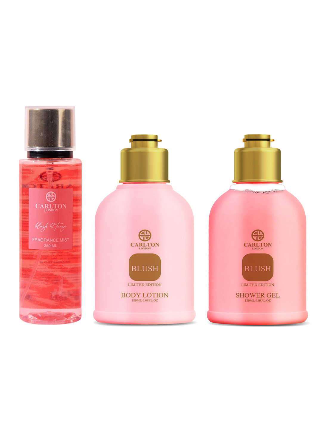 

Carlton London Bath & Body Combo-Blush Shower Gel + Body Lotion + Blush & Tease Body Mist, Pink