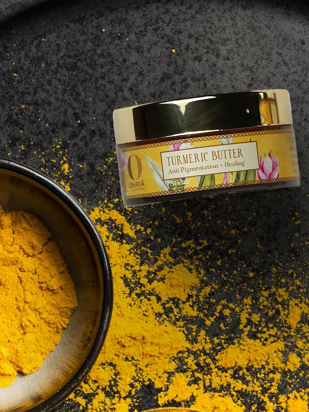 

OHRIA AYURVEDA Turmeric Butter Anti Pigmentation, Healing & Skin Illuminator - 25g, Yellow