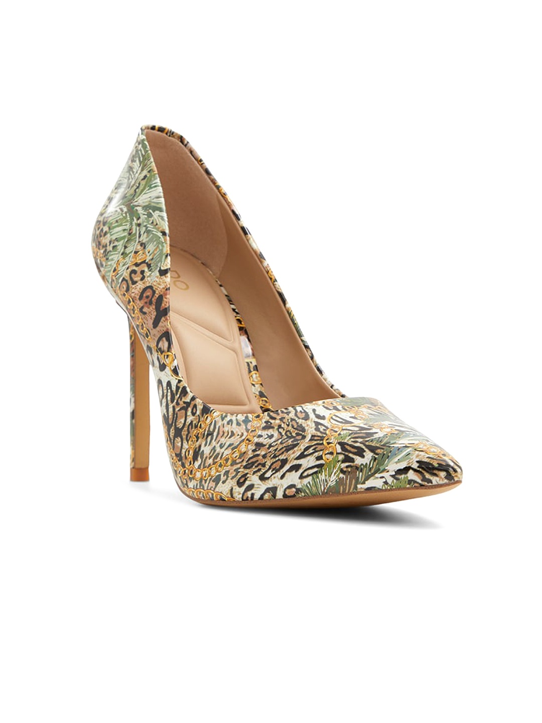 

ALDO Printed Stiletto Heeled Pumps, Brown