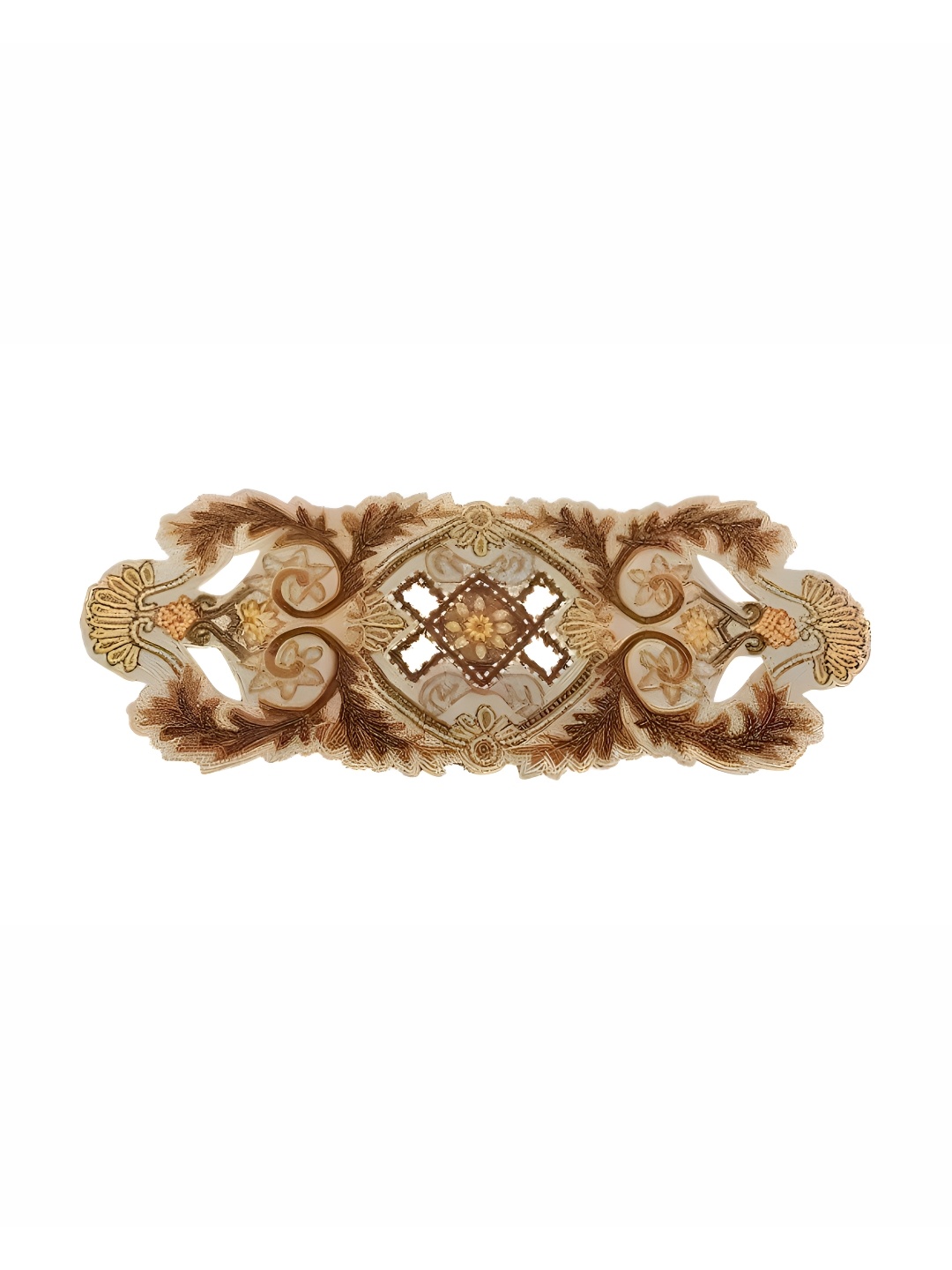 

YWULY Beige & Brown Embellished Abstract Shaped Table Runner