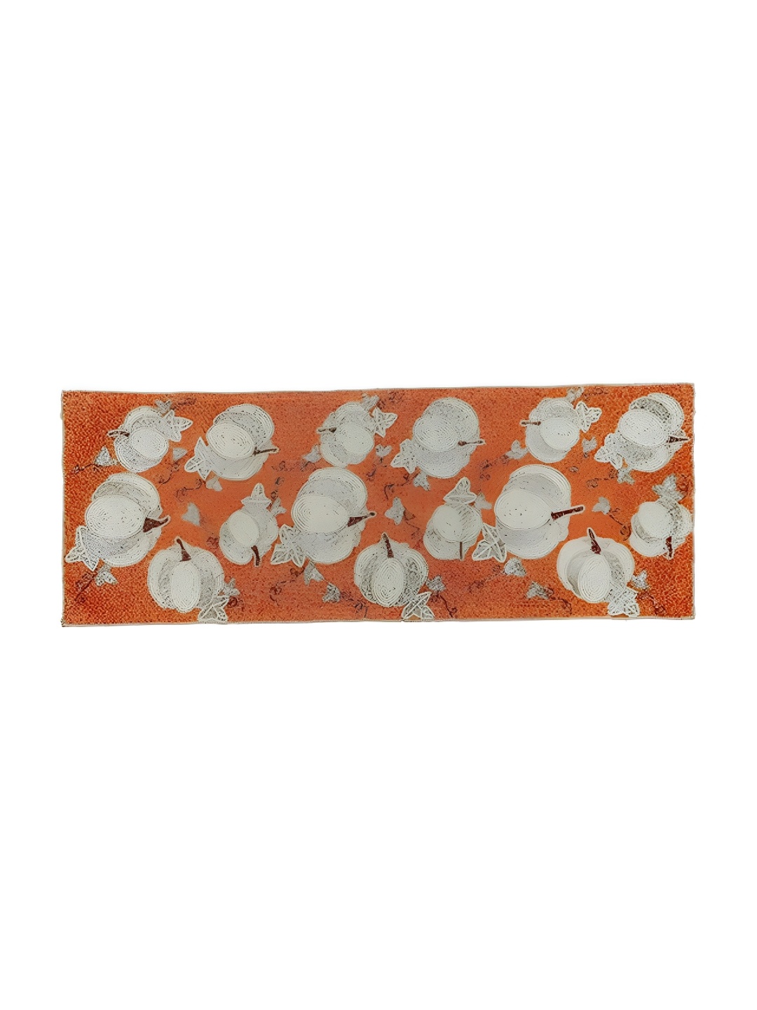 

YWULY Orange & Grey Embellished Rectangle Shaped Table Runner