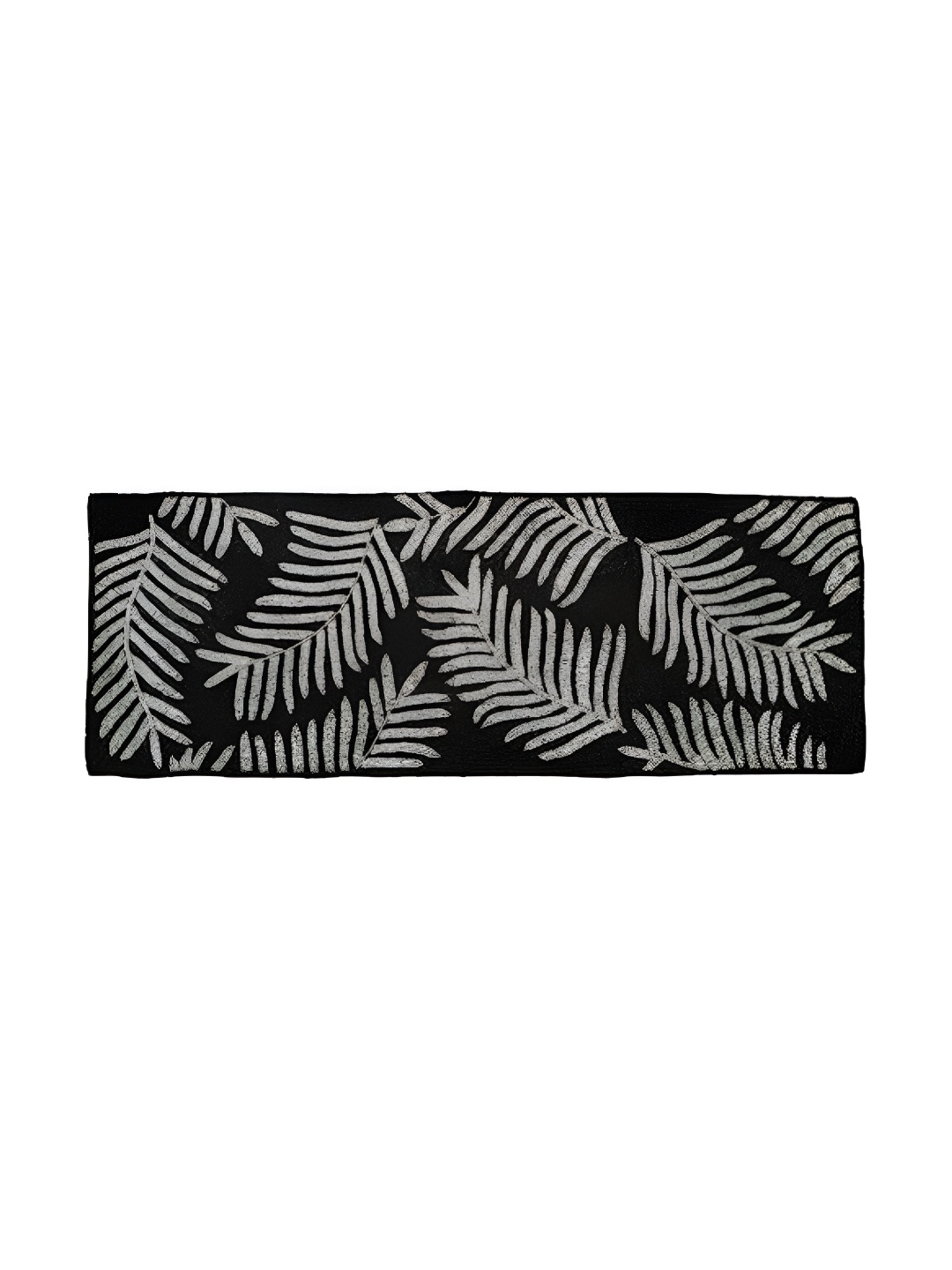 

YWULY Black & Grey Embellished Rectangle Shaped Table Runner