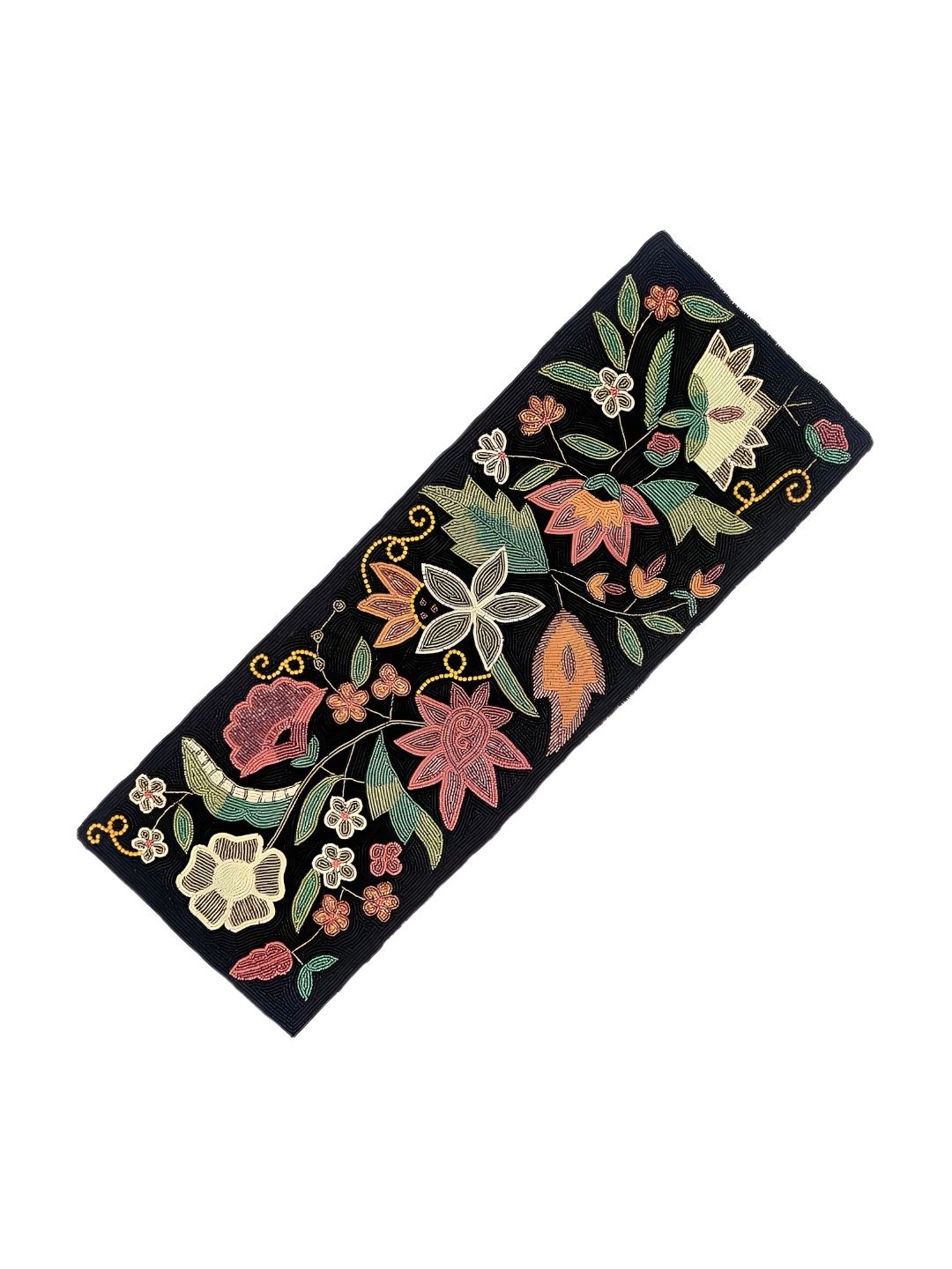 

YWULY Black & Pink Embellished Rectangle Shaped Table Runner