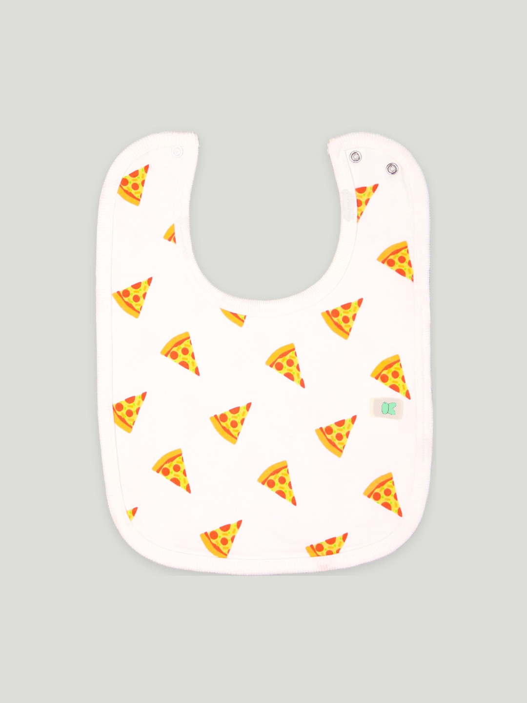 

Kidbea Infants Printed Organic Cotton Baby Bibs, White