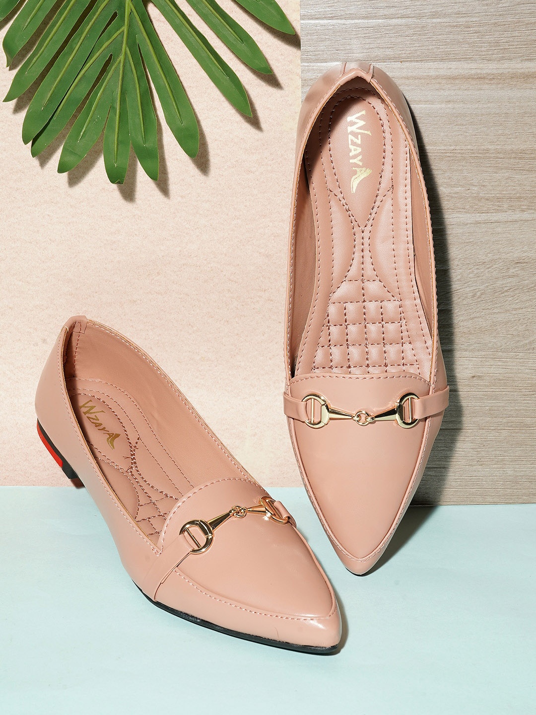 

WZAYA Pointed Toe Ballerinas, Pink