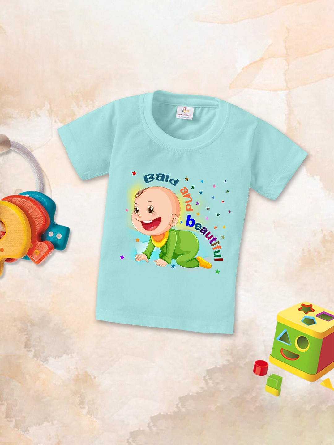 

Babywish Kids Graphic Printed Cotton T-Shirt, Sea green