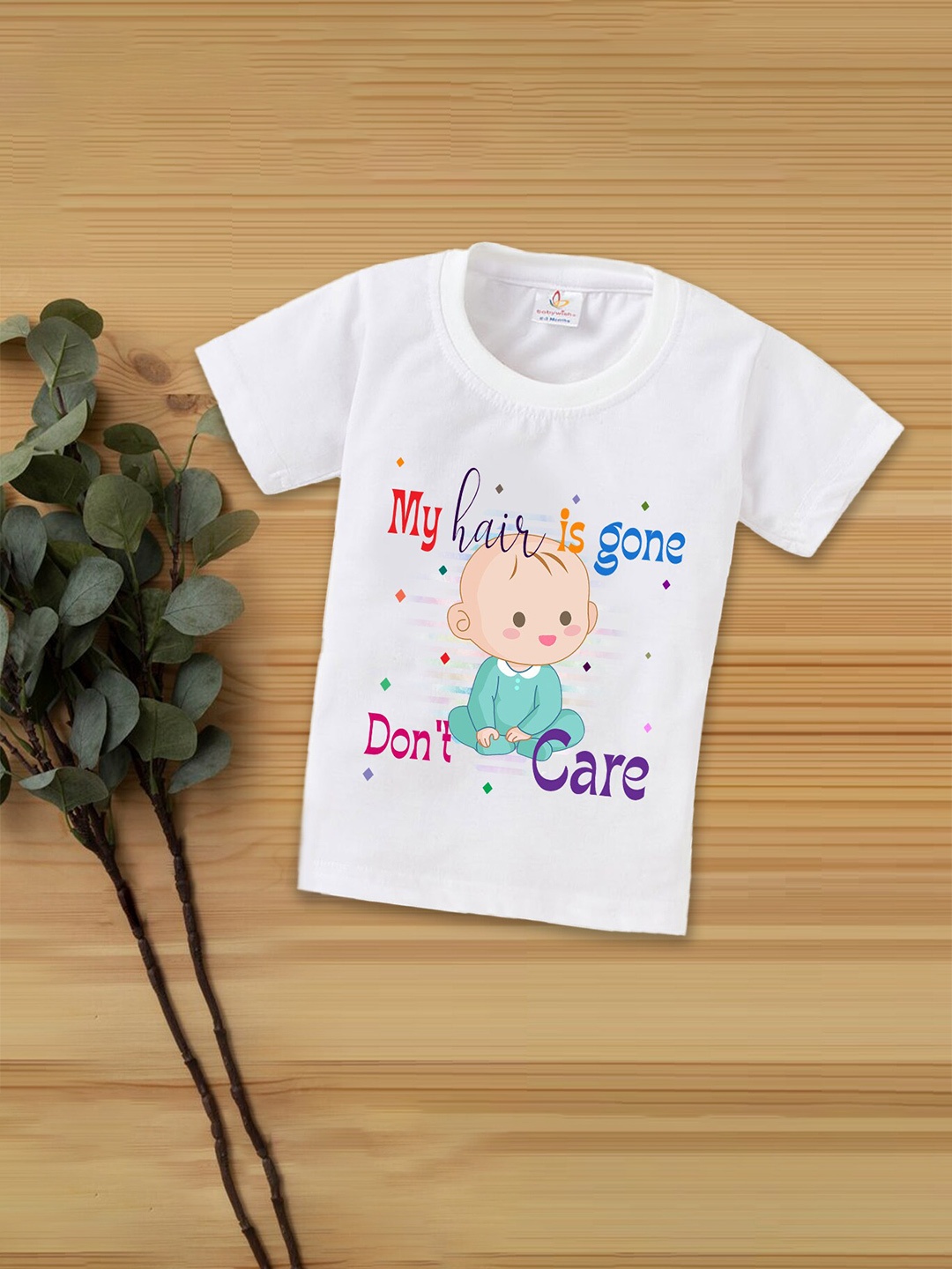 

Babywish Kids Graphic Printed Cotton T-Shirt, White