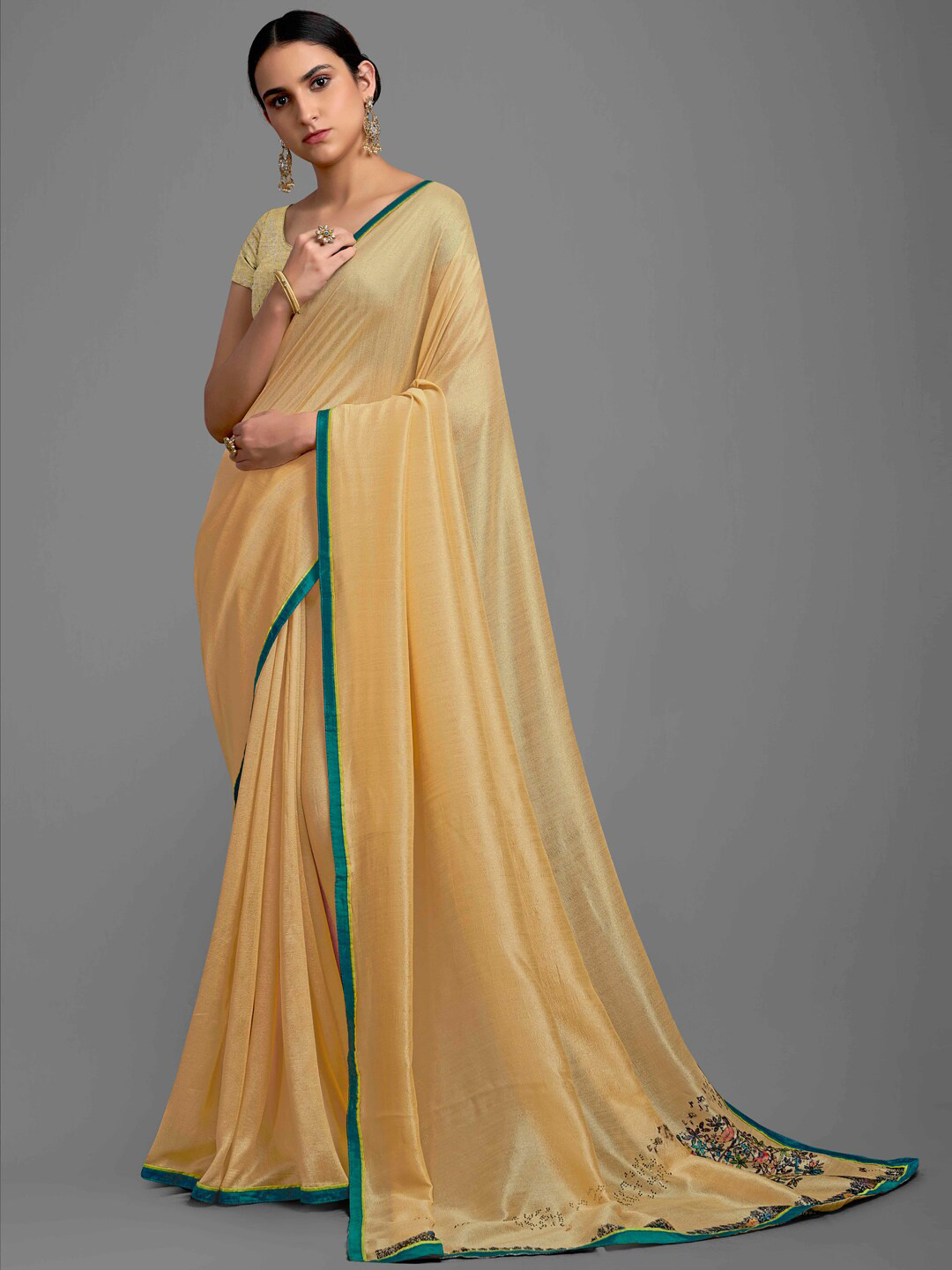 

Shaily Pure Georgette Saree, Beige