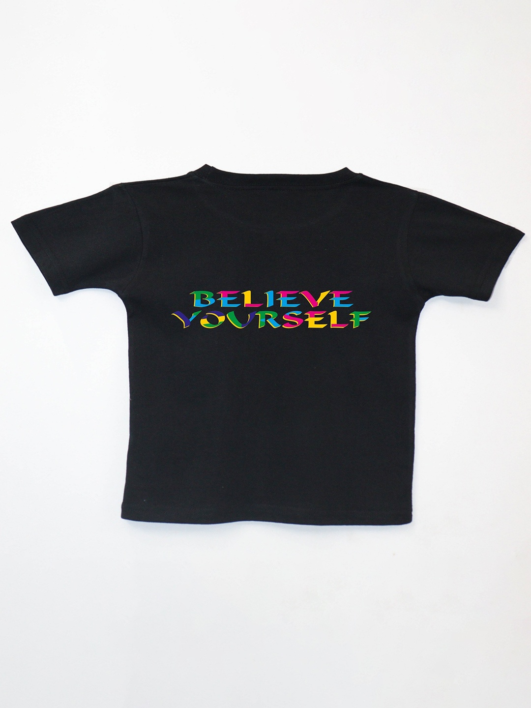 

BAESD Kids Typography Printed Round Neck T-shirt, Black