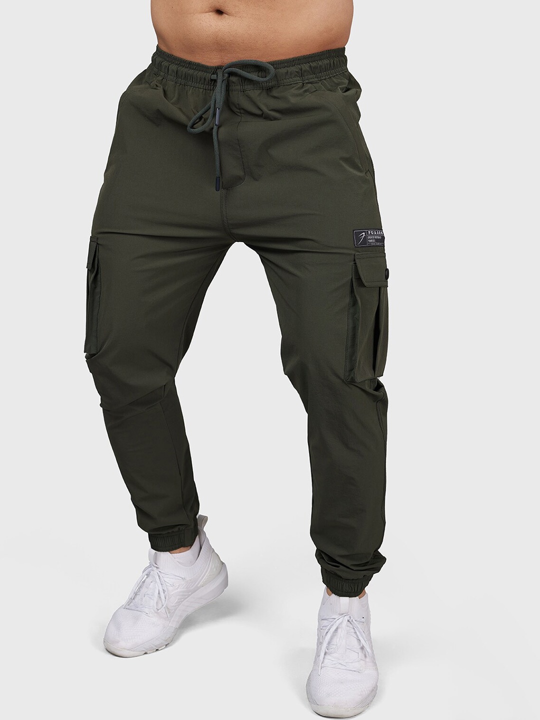 

FUAARK Men Mid Rise Joggers Track Pants, Olive
