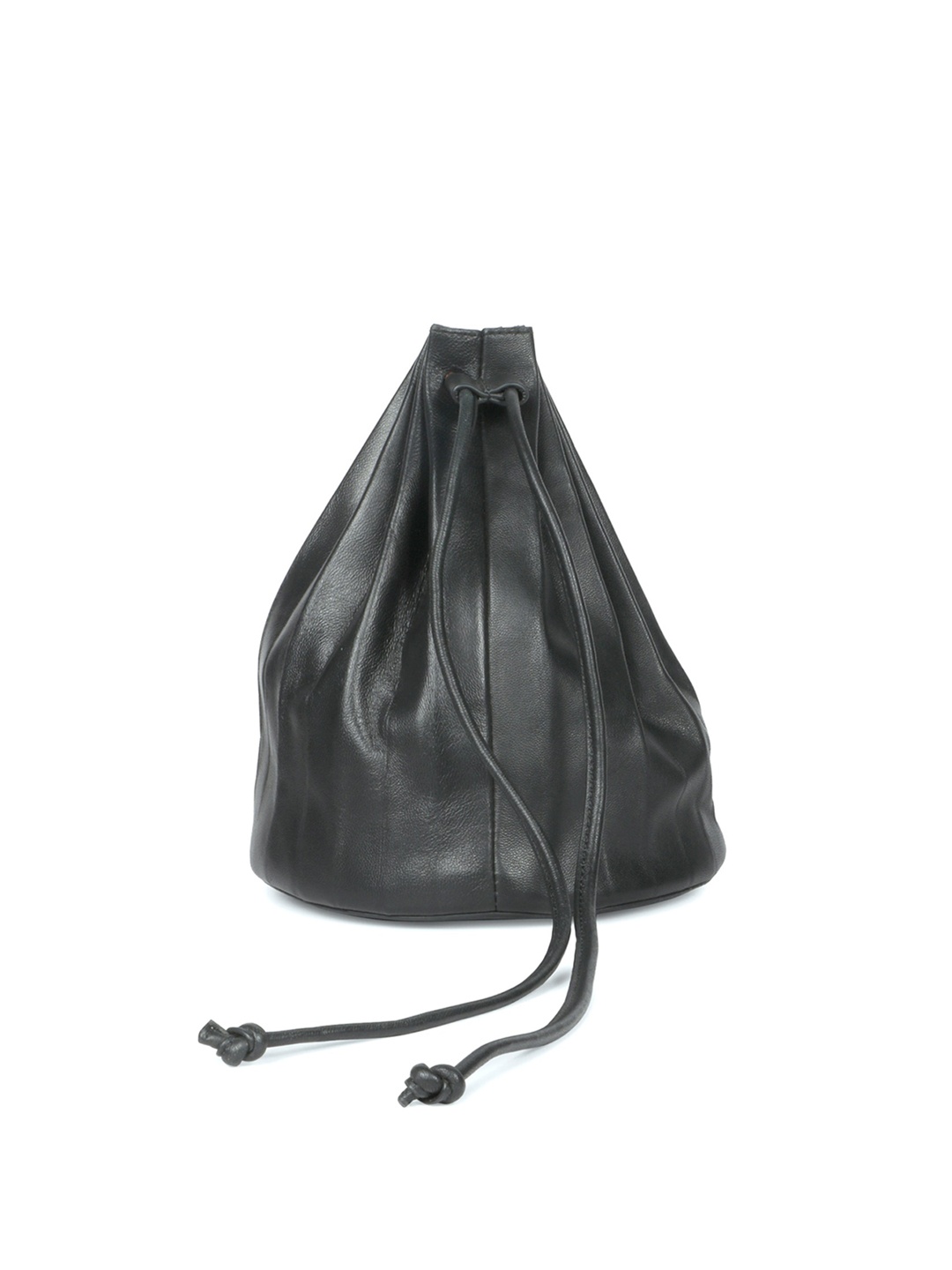 

Favore Leather Bucket Hobo Bag, Black