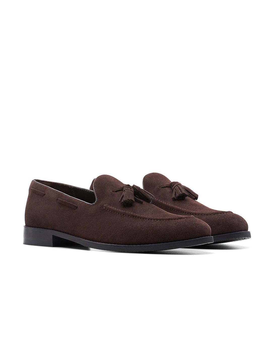 

Clarks Men Tassel Suede Formal Loafers, Brown