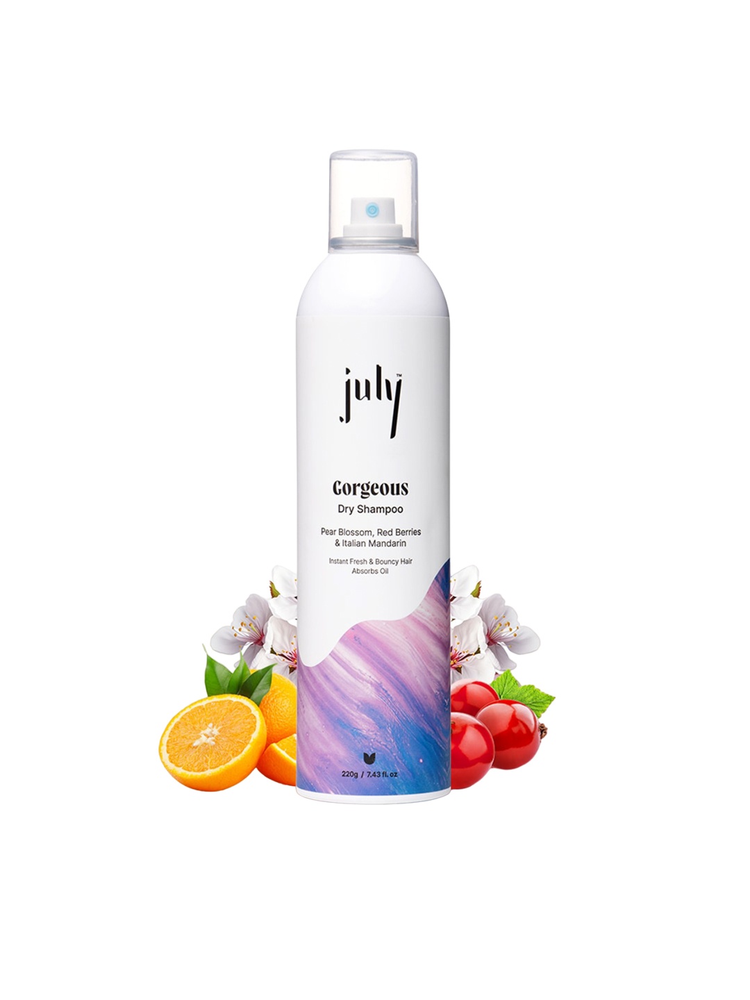 

July Gorgeous Dry Shampoo For Instant Fresh & Bouncy Hair - 220g, White