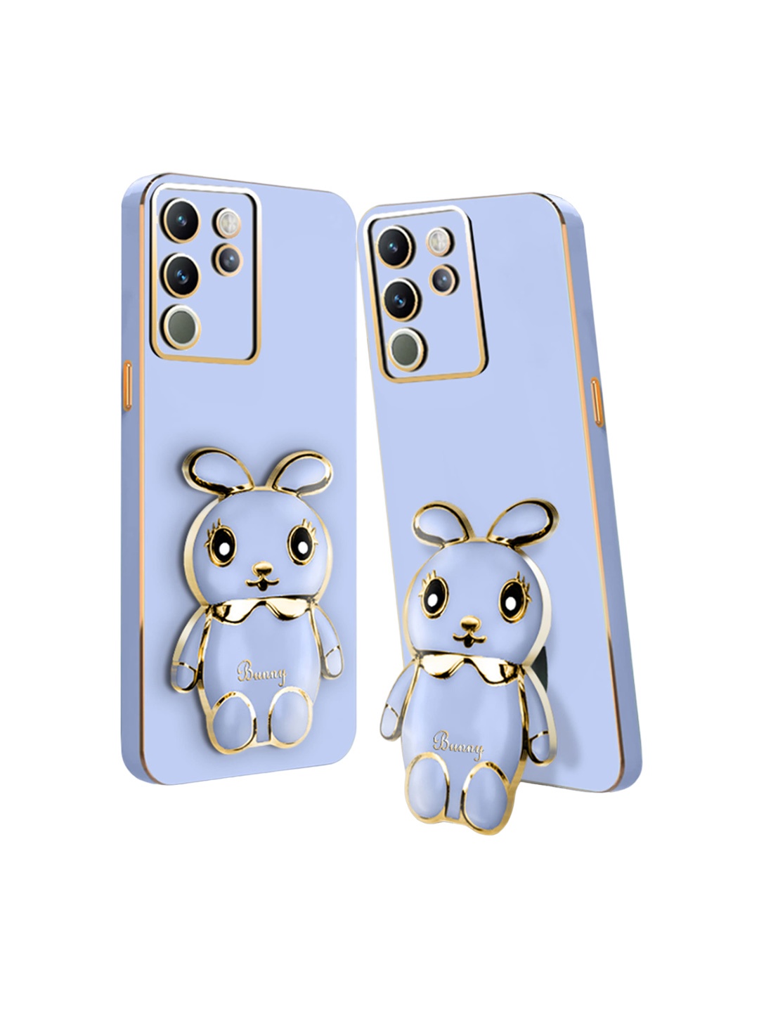 

Karwan 3D Mini Bunny with Folding Stand Back Cover Vivo V29 Back Case, Blue