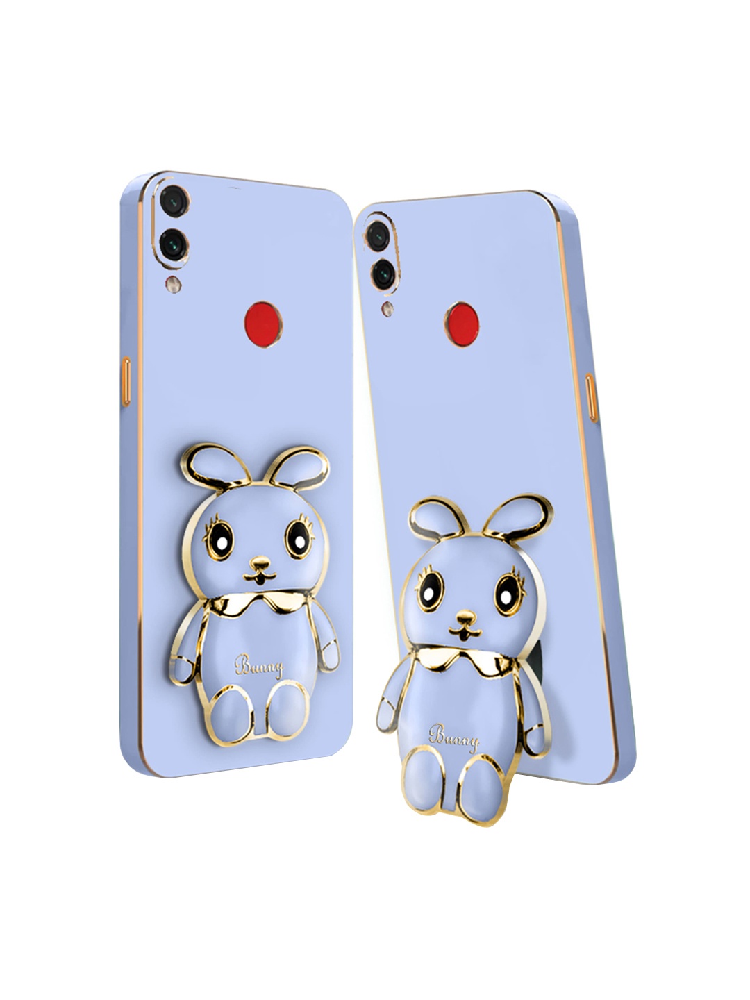 

Karwan 3D Bunny Vivo Y9S Back Case with Folding Stand, Blue