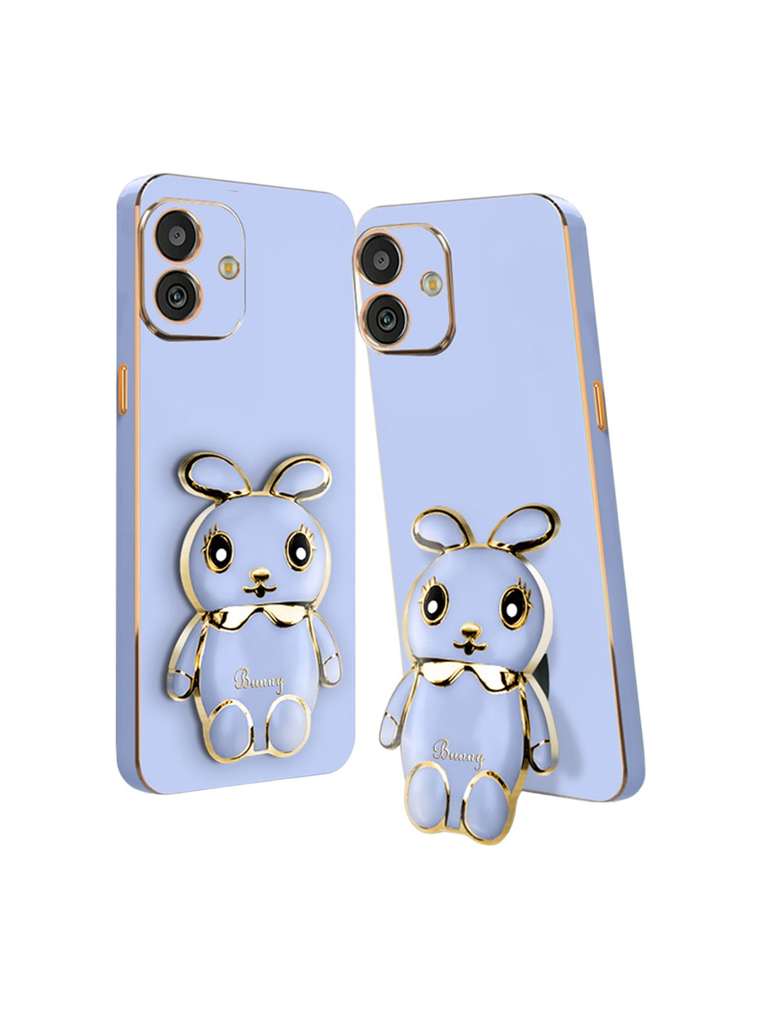 

Karwan 3D Mini Bunny Samsung M13-5G Back Case with Folding Stand, Blue