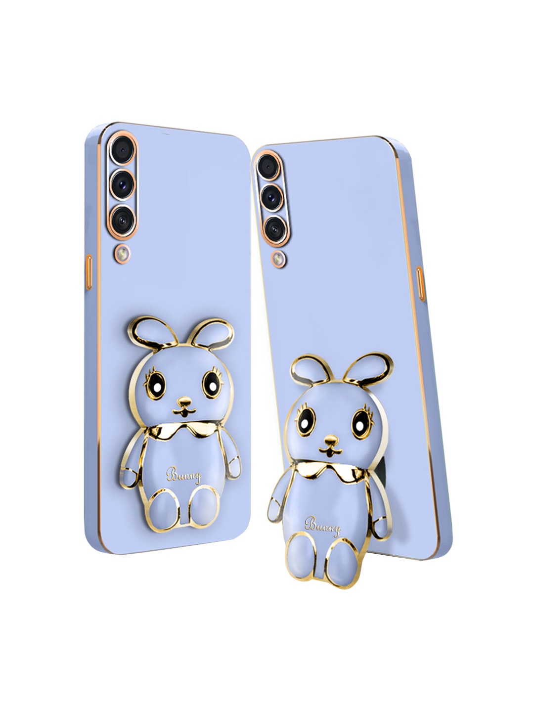 

Karwan Samsung A50 3D Mini Bunny with Folding Stand Back Case, Blue