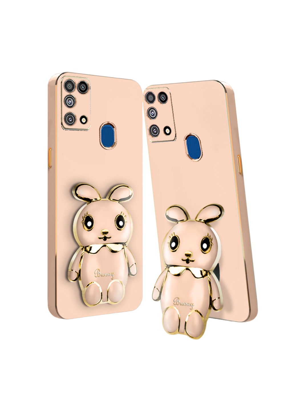 

Karwan Bunny with Folding Stand Back Case Mobile Accessories, Peach