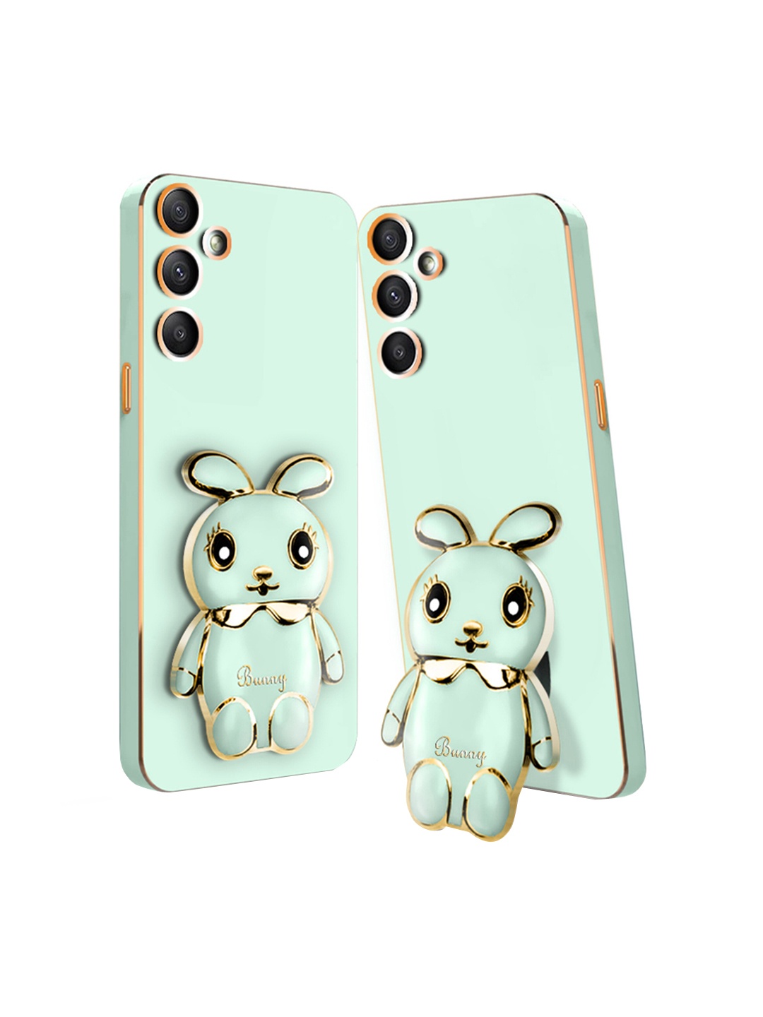 

Karwan 3D Mini Bunny with Folding Stand Samsung A54 Back Case, Green