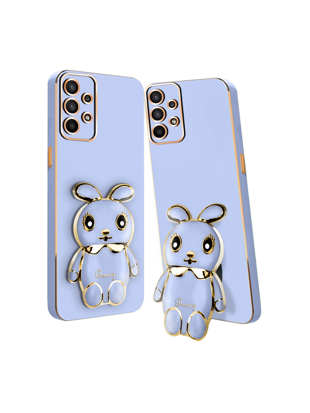 

Karwan Samsung A73 5G 3D Mini Bunny Mobile Back Case With Folding Stand, Blue