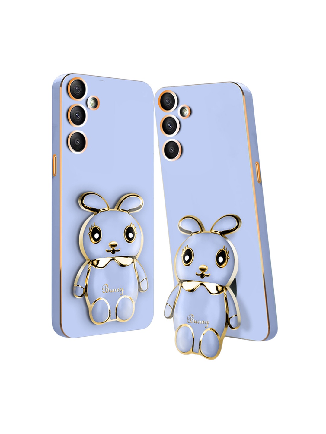 

Karwan Samsung F23 3D Mini Bunny with Folding Stand Mobile Back Case, Blue