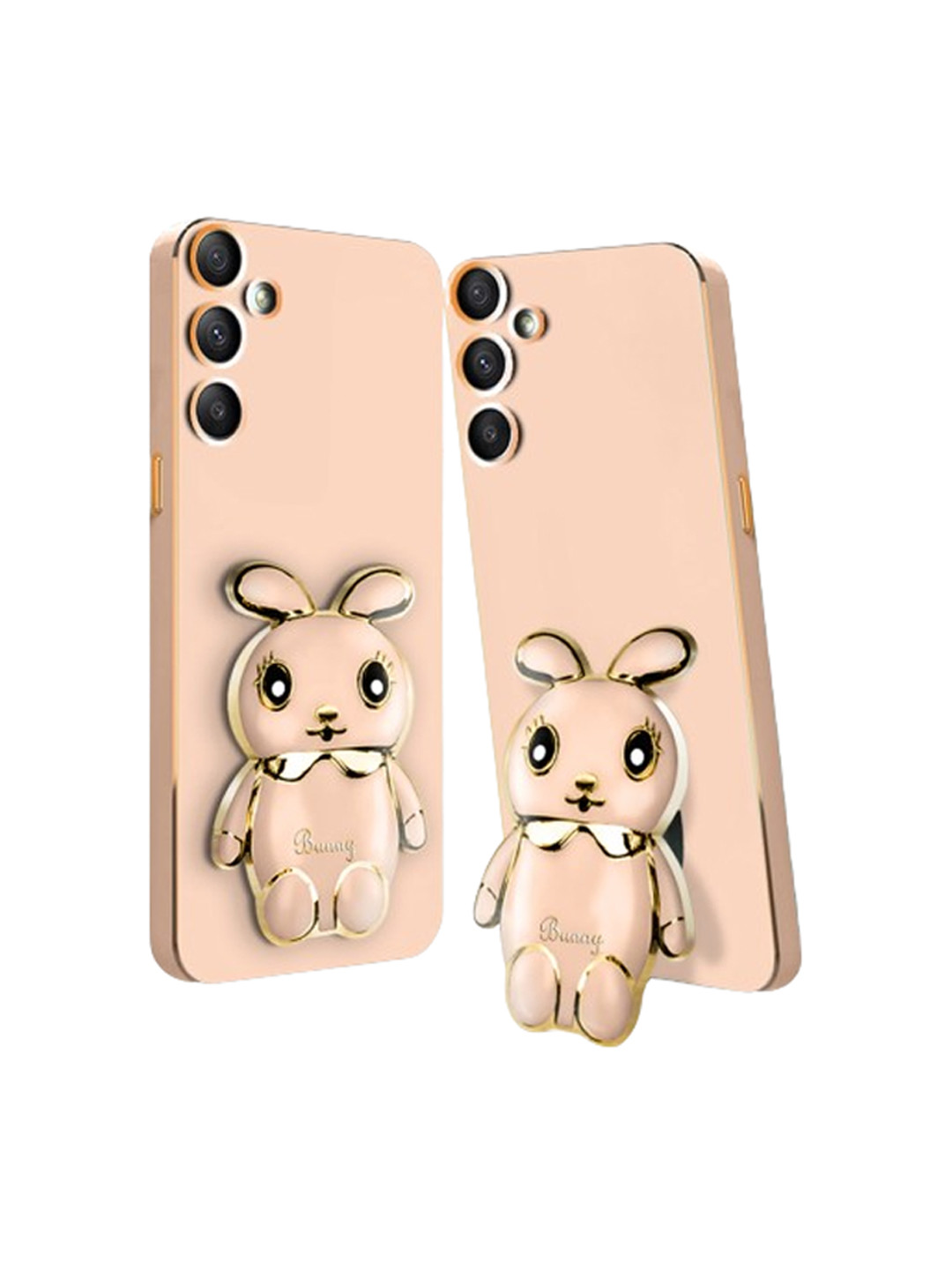 

Karwan Samsung A54 3D Mini Bunny with Folding Stand Mobile Back Case, Pink
