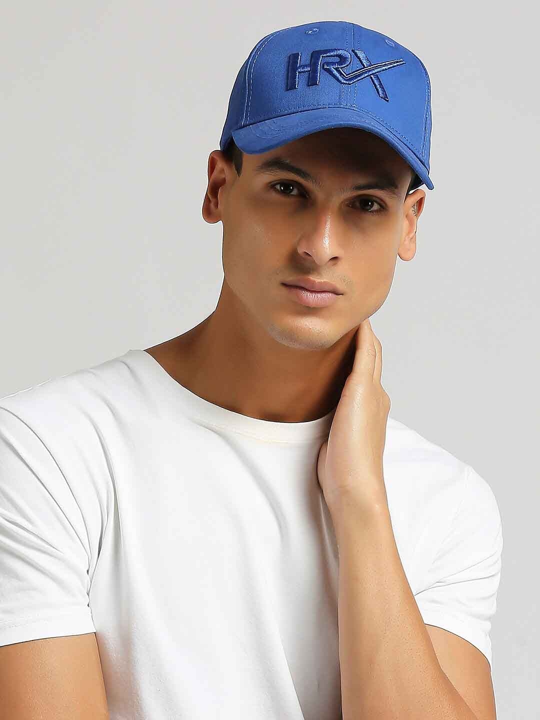 

HRX by Hrithik Roshan Navy Blue Men Embroidered Cotton Baseball Cap