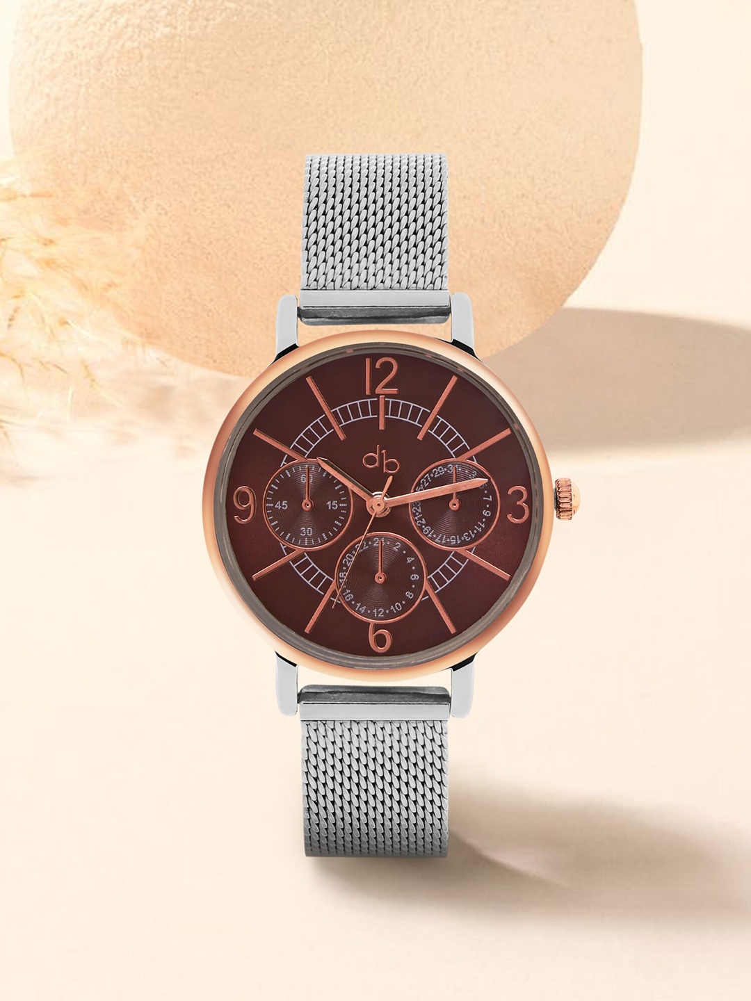 

DressBerry Women Stainless Steel Straps Analogue Watch DB24-6A, Brown