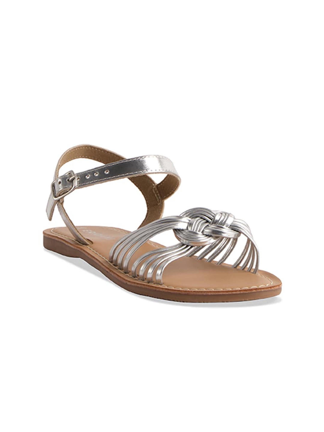 

ERIDANI Tangle Open toe flats, Silver