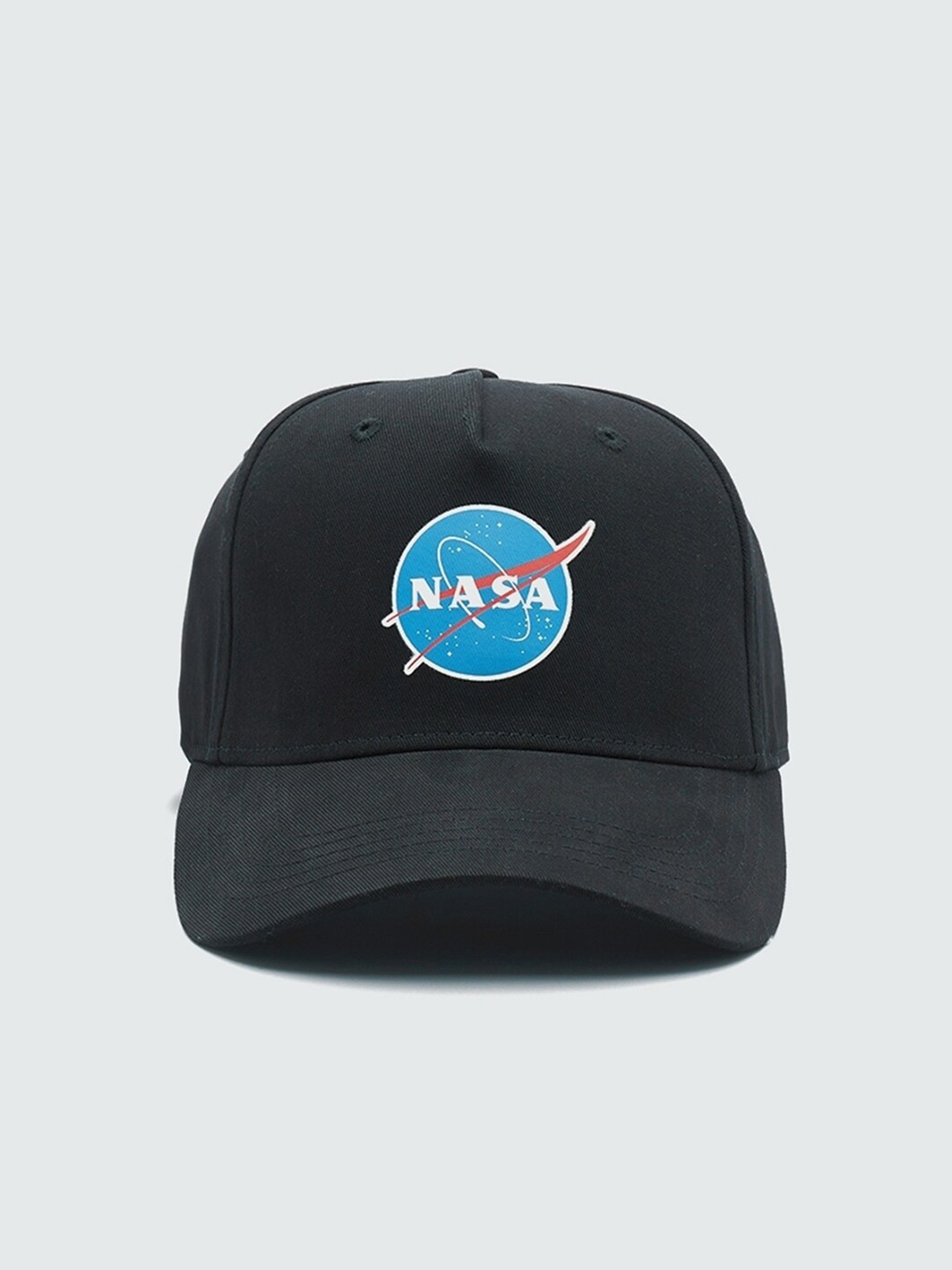 

Bewakoof Unisex Nasa Embroidered Cotton Baseball Cap, Black