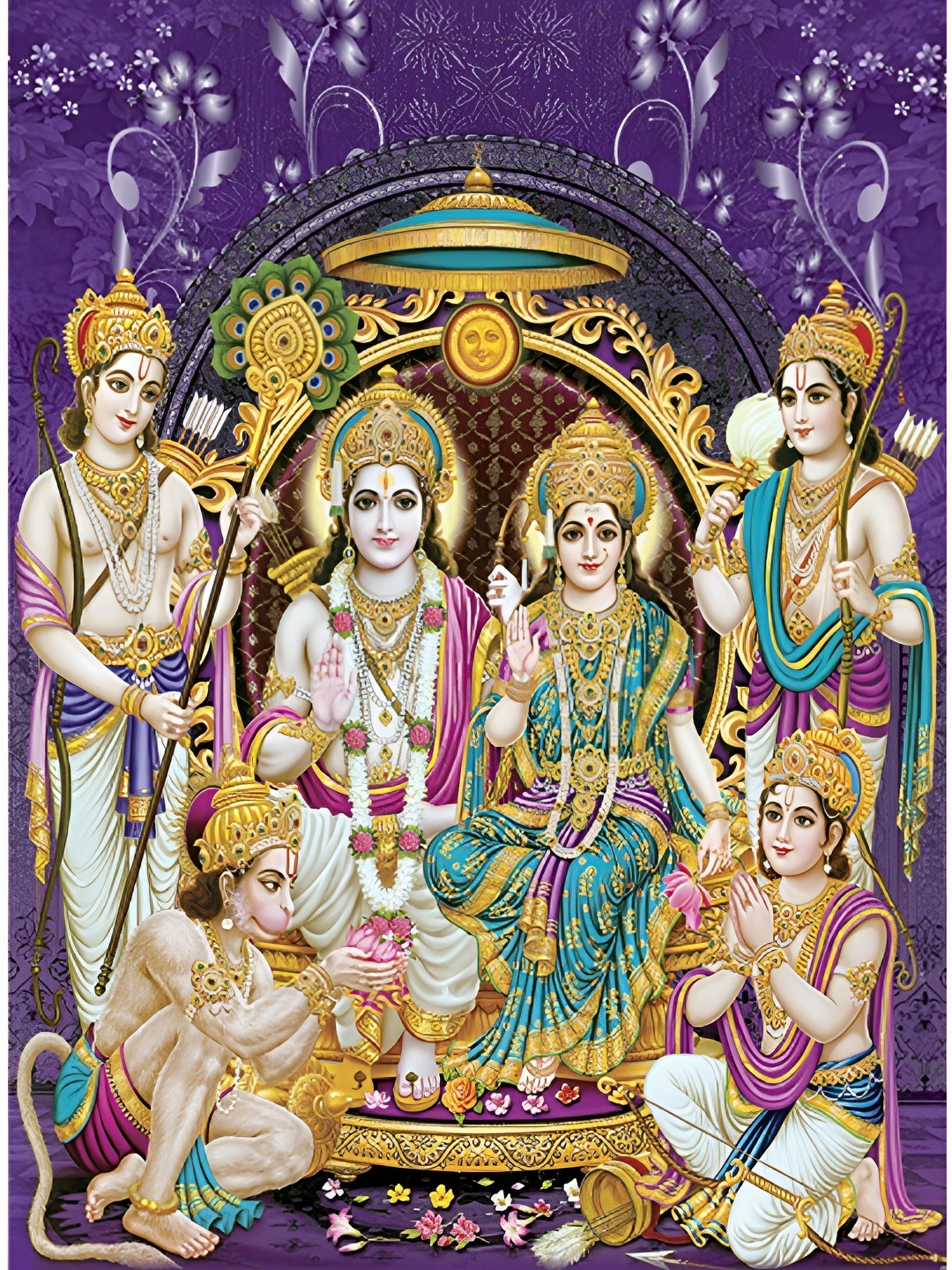 

PnF Purple & Blue Paper Religious Wall Art