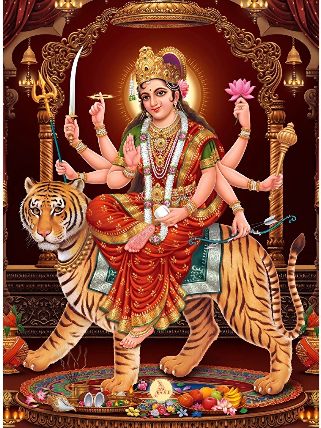 

PnF Orange & Green Maa Durga Photograph Wall Art