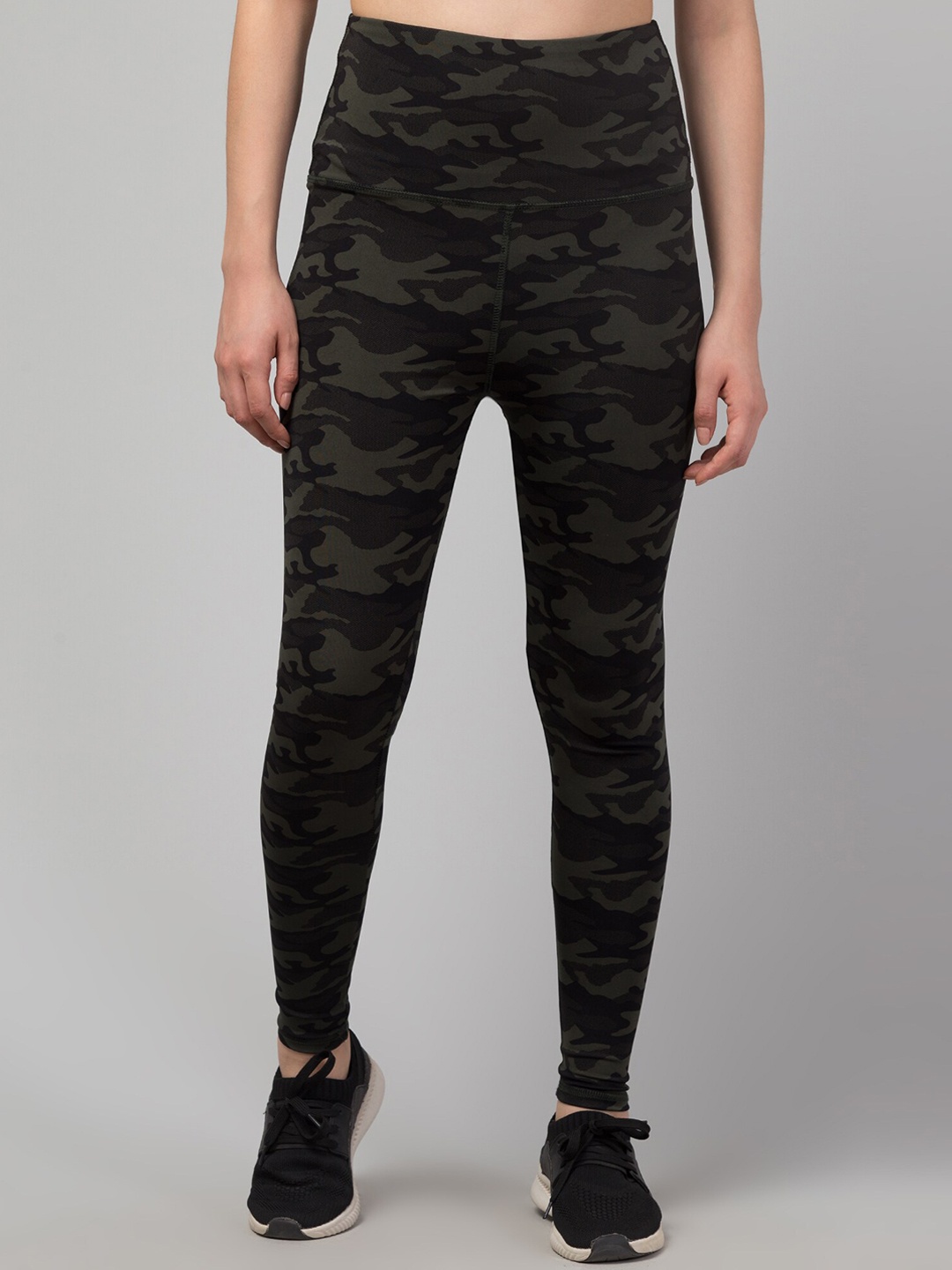 

Apraa & Parma Women Camouflage Printed Dry Fit Gym Tights, Black